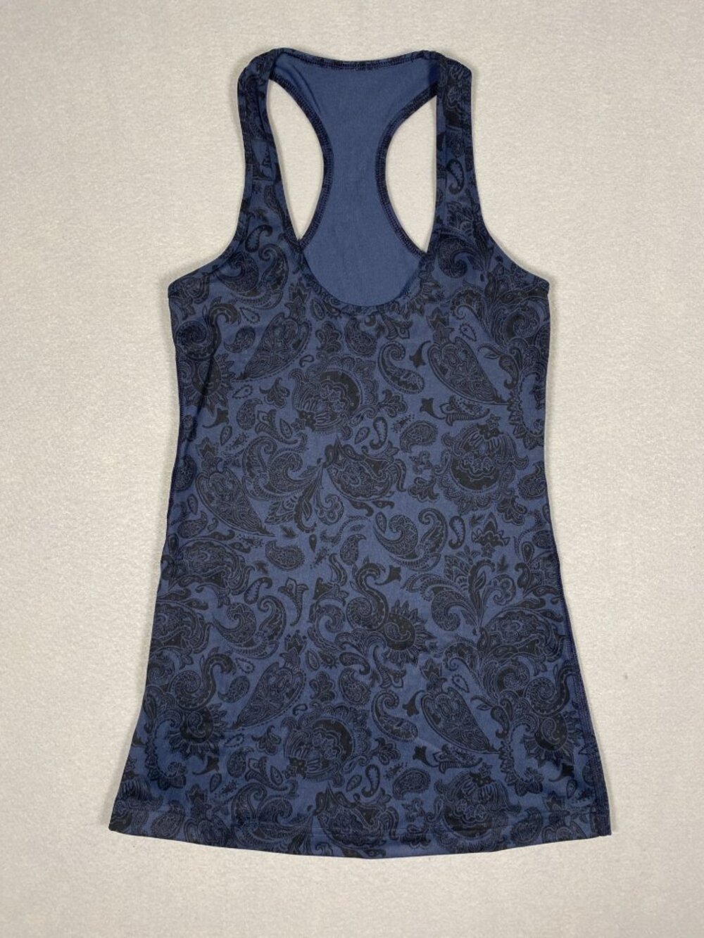 Lululemon Racerback Women’s Tank Top Blue Paisley Lightweight Stretchy Activewea